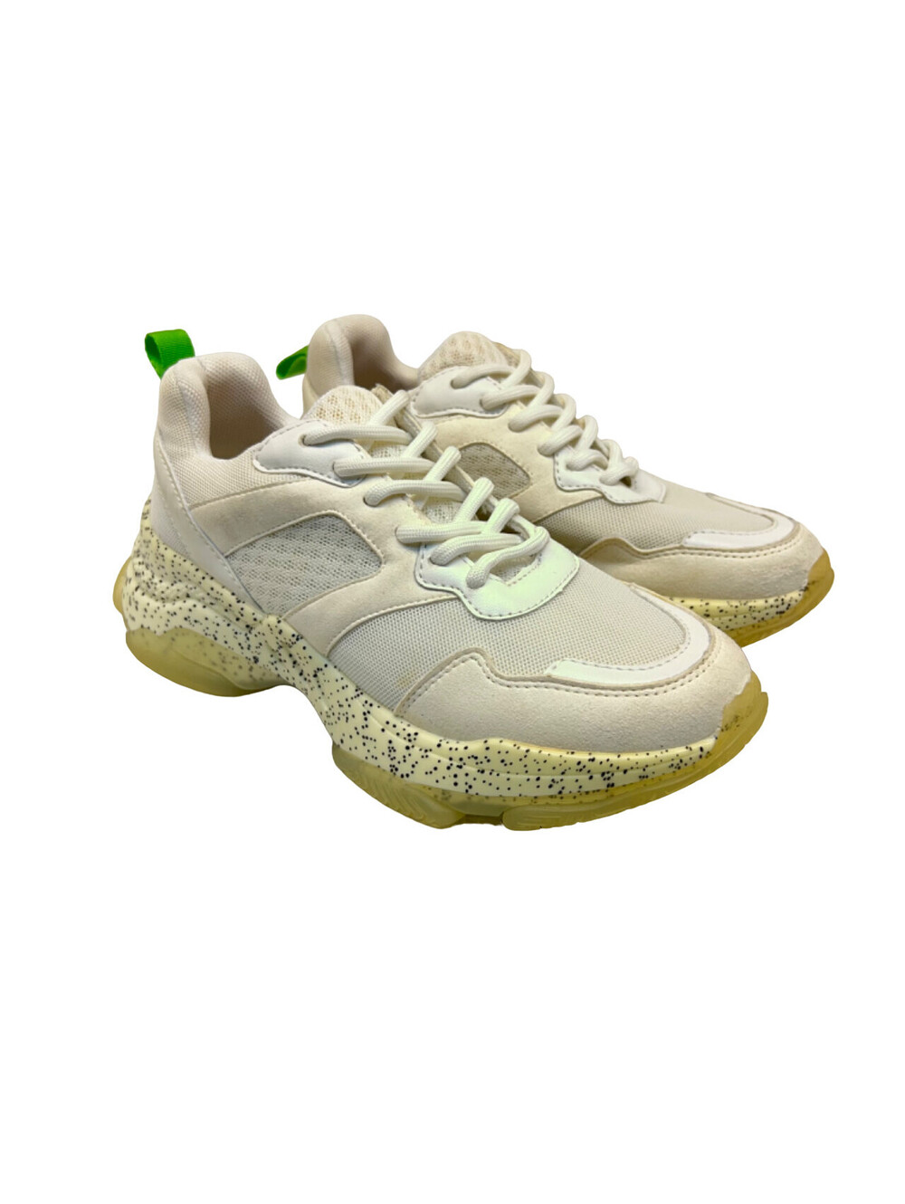 Steve Madden Women's Midleading Casual Sneakers White/Speckle Size 6M